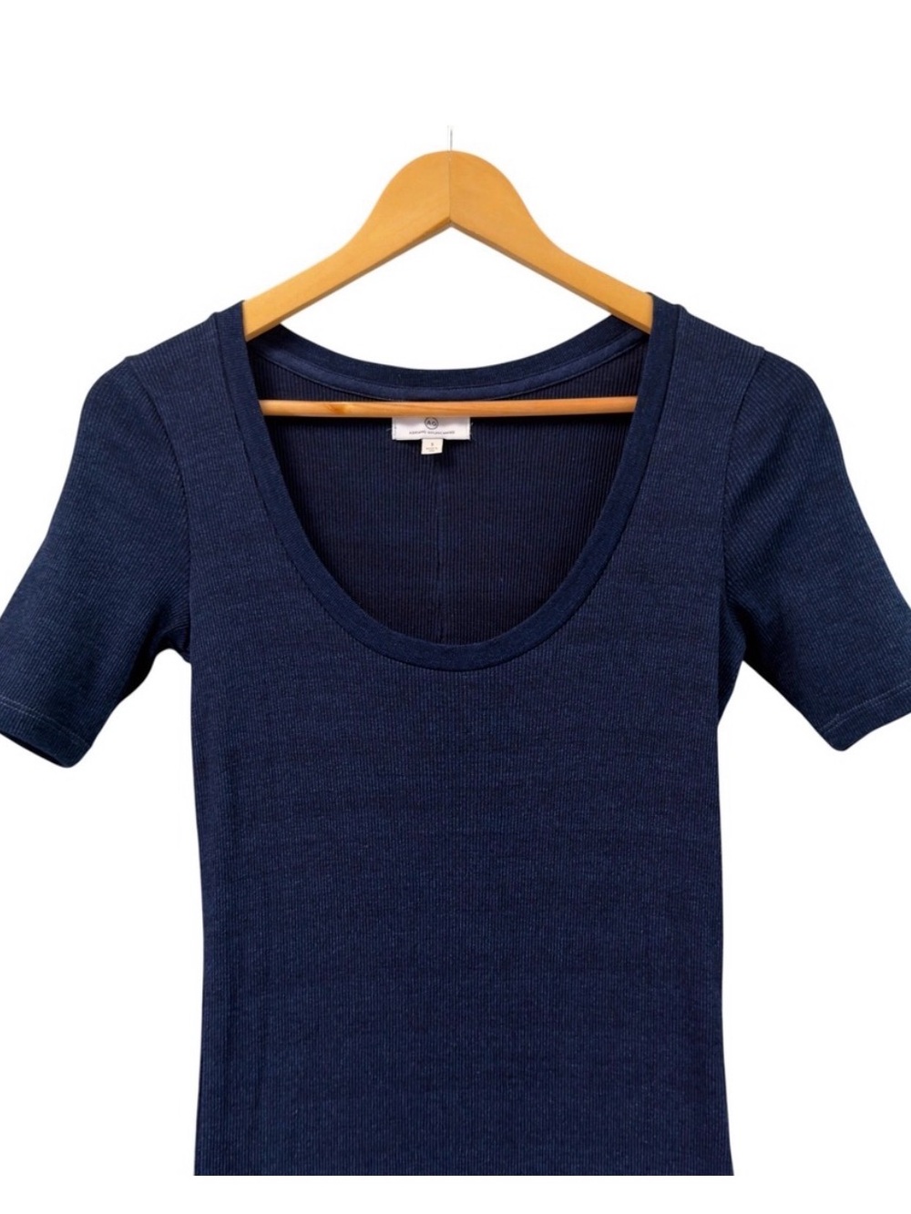 Ag  Navy Scoop Neck Short Sleeve Maxi Dress